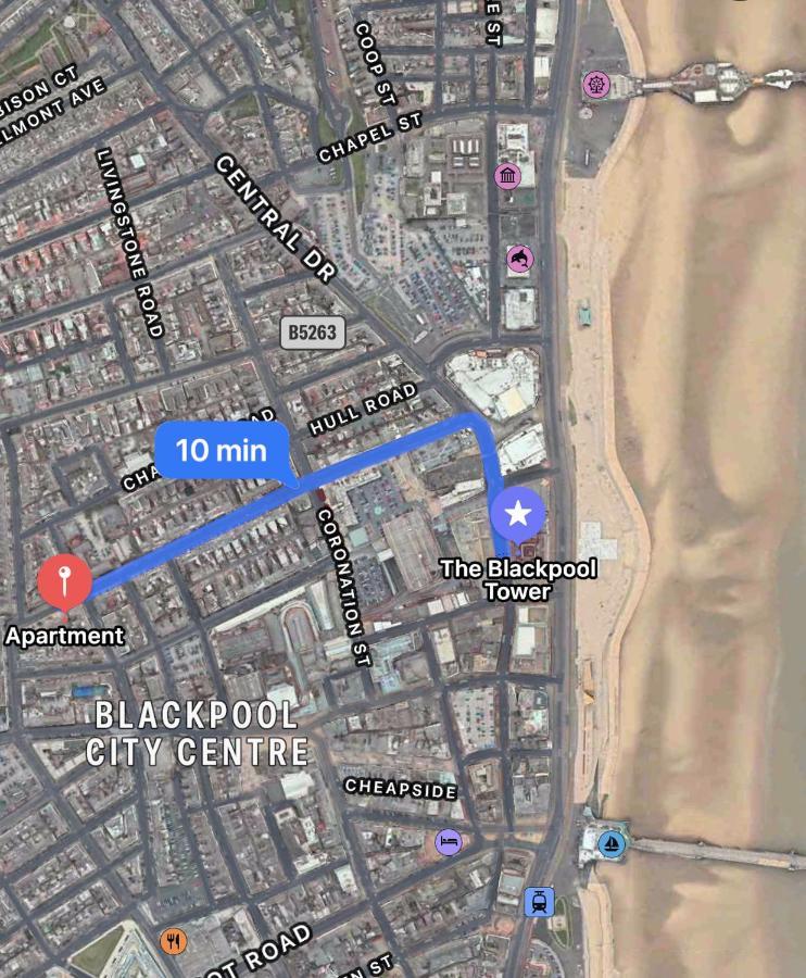 Safari Apartment, Free Parking, 10Min Walk To Blackpool Tower, Sleeps 12 Eksteriør bilde